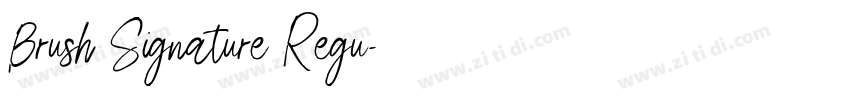 Brush Signature Regu字体转换 Brush Signature Regu字体转换